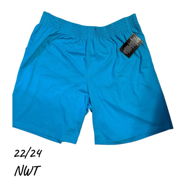 Woman Within Pants - NWT  SUMMER  STYLISH & COMFY TURQUOISE SHORTS  PLUS:  22/24   #7